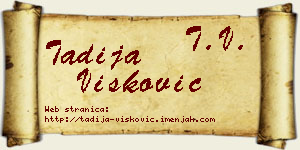 Tadija Višković vizit kartica